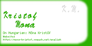 kristof mona business card